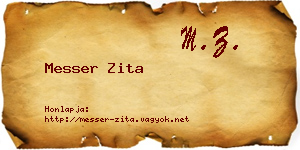 Messer Zita névjegykártya
